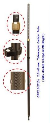 Fibra preta Polo do carbono de CPP 2M-2T 2m GPS